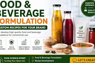 create professional food and beverage formulations for commercial use