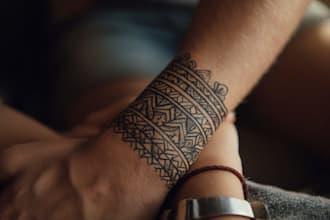 design a polynesian maori tribal tattoo