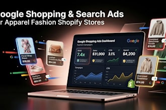 setup, manage google shopping ads for apparel fashion store