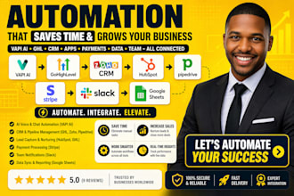 automate vapi ai ghl zoho crm hubspot pipedrive stripe slack google sheet zapier