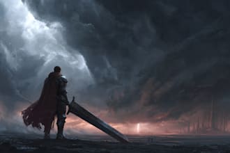 create high quality bespoke dark berserk art
