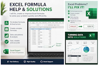 fix, correct or create excel formulas and functions