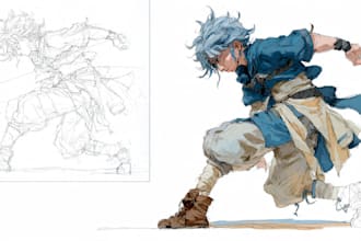 sketch you color anime sketch art