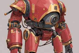 draw high quality mecha concepts