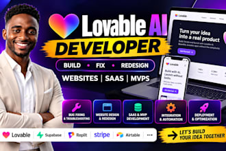 build fix and redesign your lovable ai website or saas