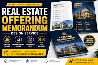 real estate offering memorandum om or property brochure
