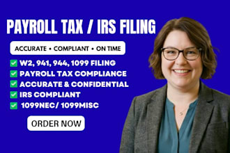 prepare and file irs forms 940, 941, 944, w2, 1099nec, 1099misc payroll taxes