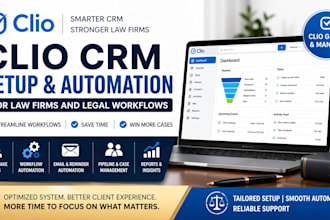 clio CRM setup and automation for law firms and legal workflows