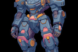 illustrate your mecha, robot and armored characters