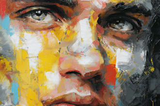 paint an acrylic painting portrait for you