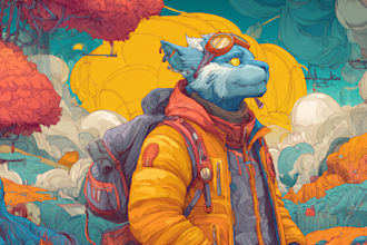 draw art of your furry character in colorful style