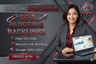 design blogging website on page SEO and backlinks