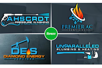 design a modern hvac and plumbing logo