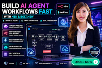 build your ai agent pipeline and workflow using n8n bolt new