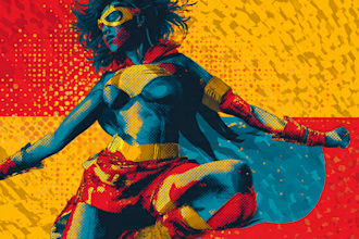 design an amazing superhero pop art