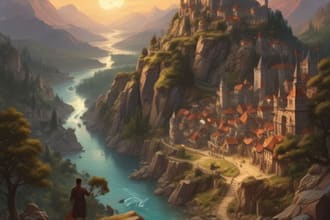 illustrate medieval fantasy and sci fi maps