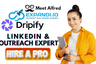 setup meet alfred, dripify expandi linkedin outreach, sales navigator expert