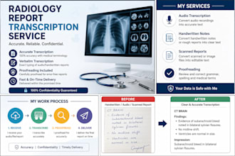 do medical transcription and type radiology reports accurately