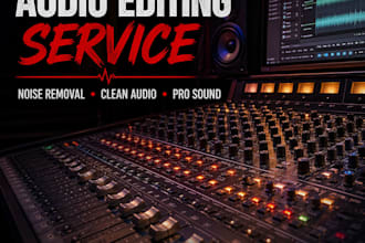 clean and edit ypur audio professionally