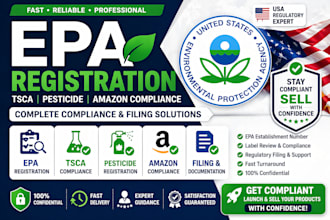 do epa registration, tsca compliance, pesticide and amazon filing