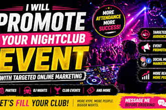 promote your nightclub event with targeted online marketing