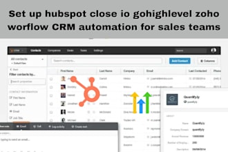 set up hubspot close io gohighlevel zoho worflow CRM automation for sales teams