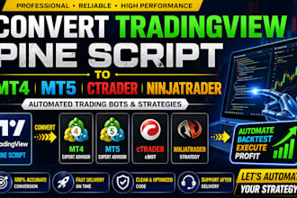 convert tradingview pinescript to mt4, mt5, ctrader, ninjatrader bot
