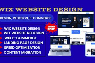 wix website design, wix business website, redesign wix online shop, online store