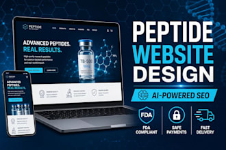 build a professional peptide website with ai SEO and authority content