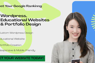 design wordpress, educational websites and portfolio website