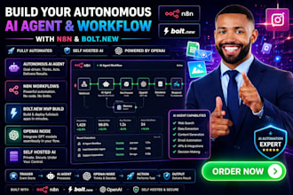 build your autonomous ai agent and workflow using n8n and bolt new