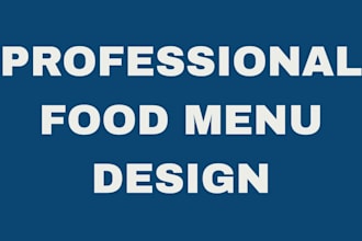 design a professional food bar menu