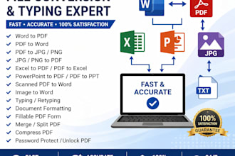 convert PDF, word, excel and images professionally