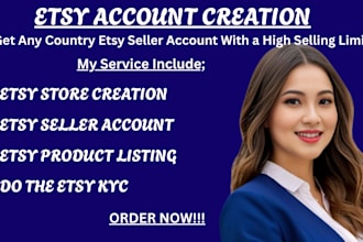 create an etsy seller account and set up your etsy store with etsy kyc