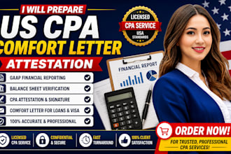 prepare us cpa comfort letter attestation gaap balance sheet verification