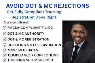 register your trucking company, dot, mc authority, ucr, ifta and mcs filing