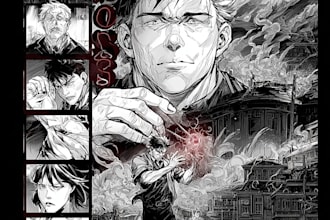 comic book illustration, comic graphic novel
