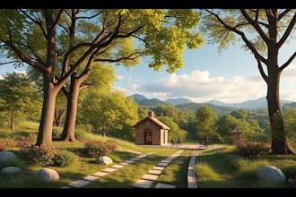 create photorealistic outdoor renders, landscape design
