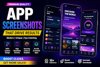 create high converting app screenshots for play store app store app screenshots