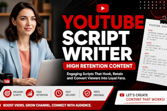 write engaging youtube scripts storytelling screenplay dialogue script writing