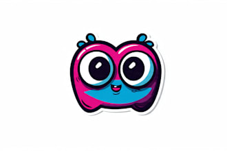 draw cute cartoon character, mascot, stickers