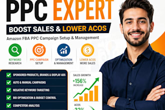 setup and optimize amazon fba PPC campaigns for sales growth