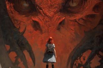 draw horror fantasy art with lighting effects