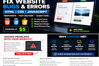 fix website issues bugs and errors in frontend code