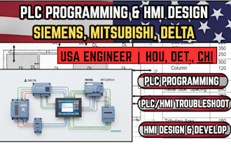 do plc programming and hmi design siemens delta mitsubishi fatek