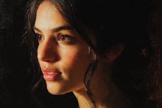 a real oil portrait