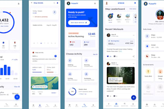 develop step counter app, fitness tracker app and pedometer app