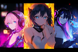 create anime mascot or brand character design