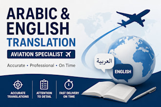 translate arabic,english and aviation content