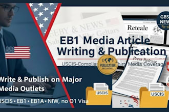 write and publish eb1, eb1a media article submission on media news sites